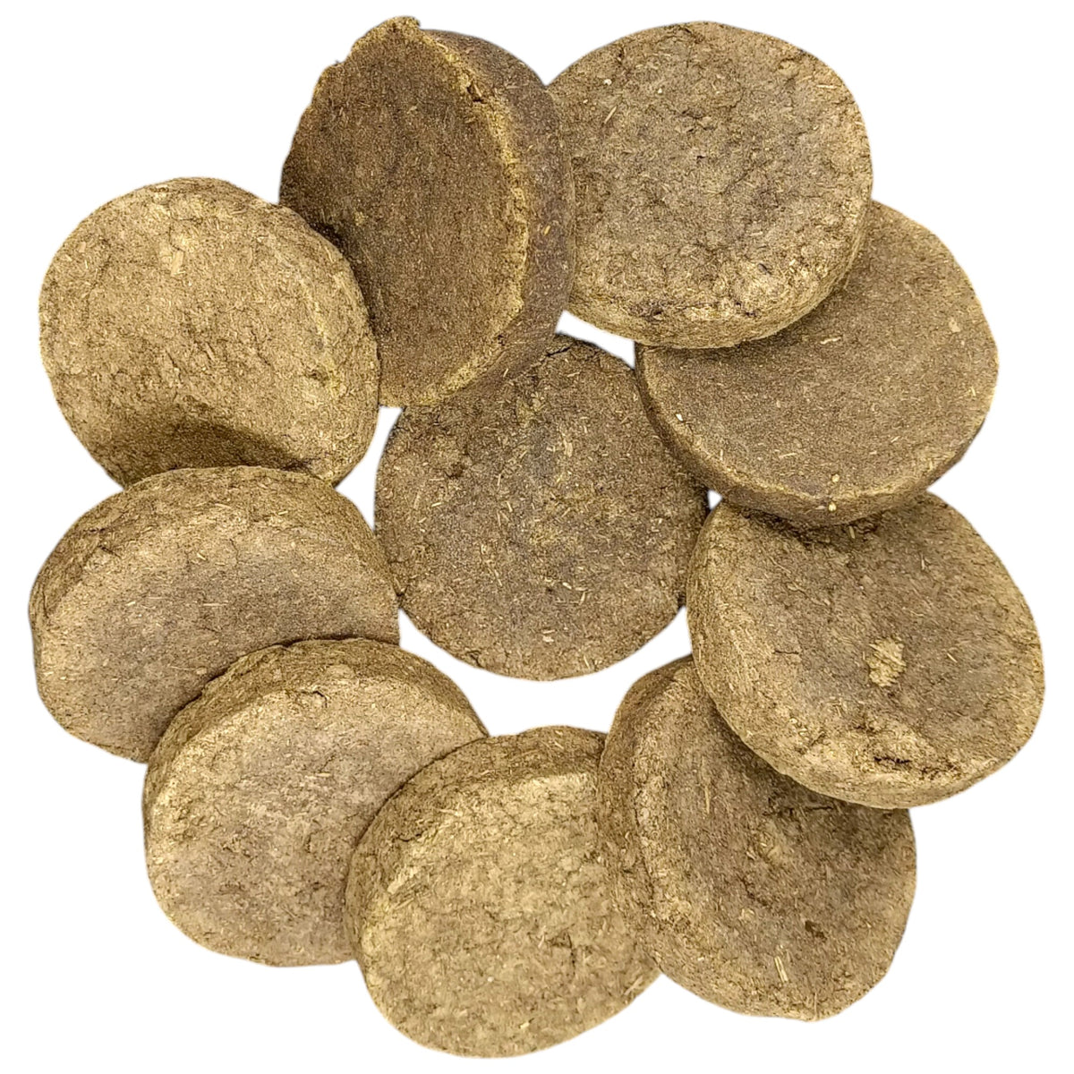 Agnihotra Organic Desi Cow Dung Cakes for Puja and Hawan | Natural Uple | Pack of 10