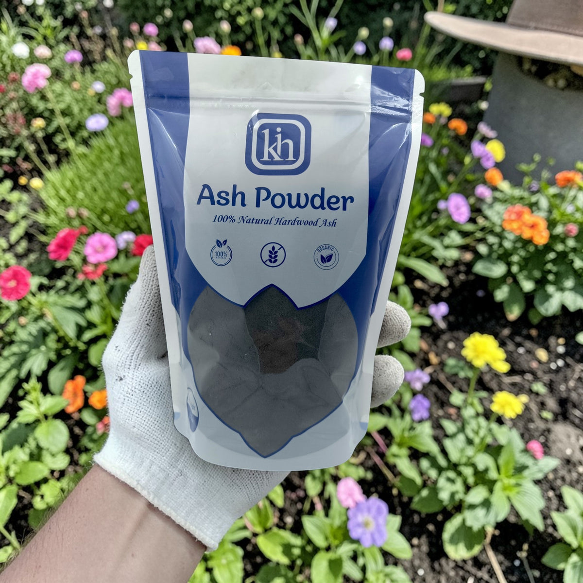Organic Hardwood Ash Powder for Plants, Gardening & Puja | Natural Wood Ash Fertilizer | 2Ib