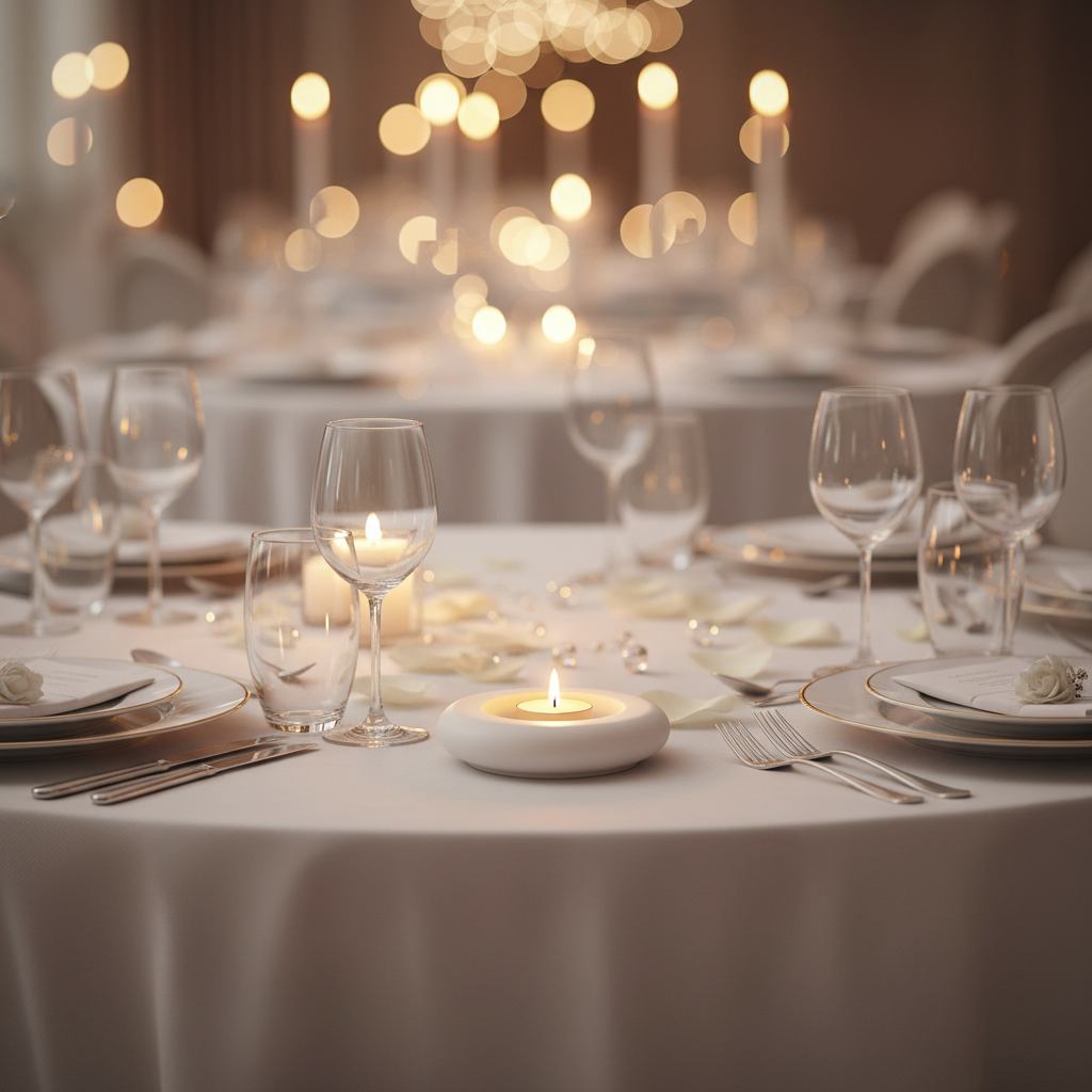 Minimalist White Cement Tea Light Candle Holder – Modern Round Concrete Tealight Holder for Home, Office & Table Décor