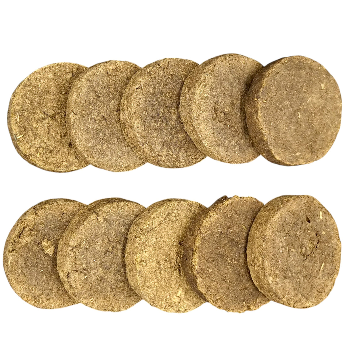 Agnihotra Organic Desi Cow Dung Cakes for Puja and Hawan | Natural Uple | Pack of 10