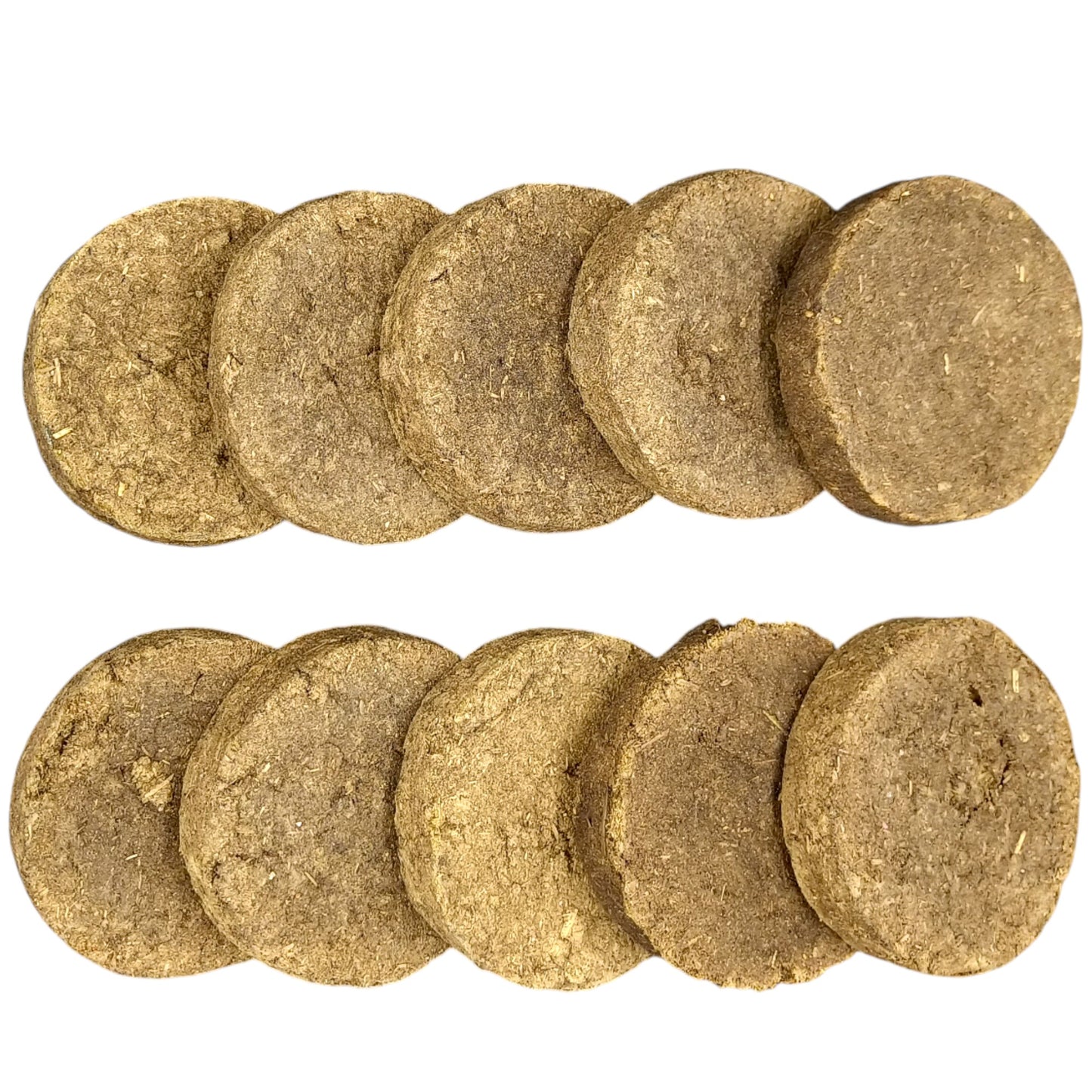 Agnihotra Organic Desi Cow Dung Cakes for Puja and Hawan | Natural Uple | Pack of 10