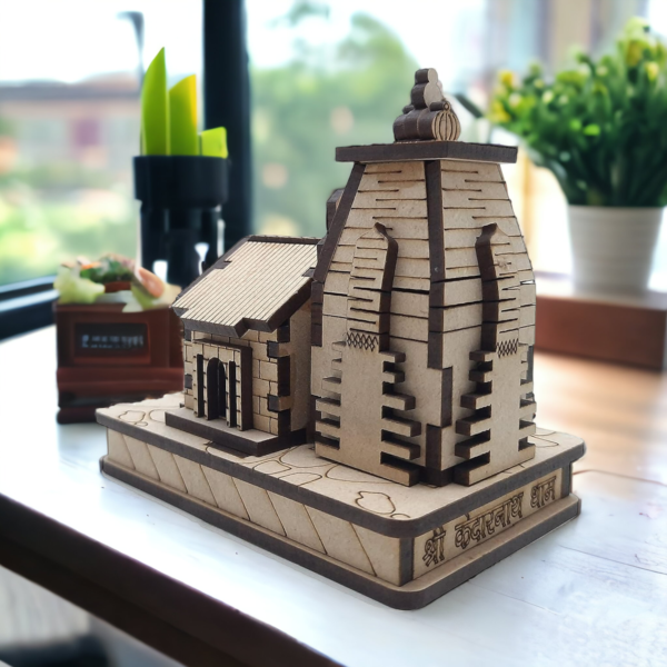 Kedarnath 3D Handcrafted Wooden Temple Model for Office, Home Mandir, Car Dashboard Decoration - The for Any Occasion, Such as Birthdays, Anniversaries, Weddings, and Friendship Day. - Image 4